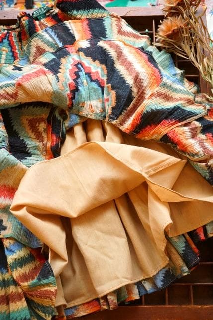 レア USA規格 アメリカ購入 ラルフローレン 手染め スカート ネイティブ柄