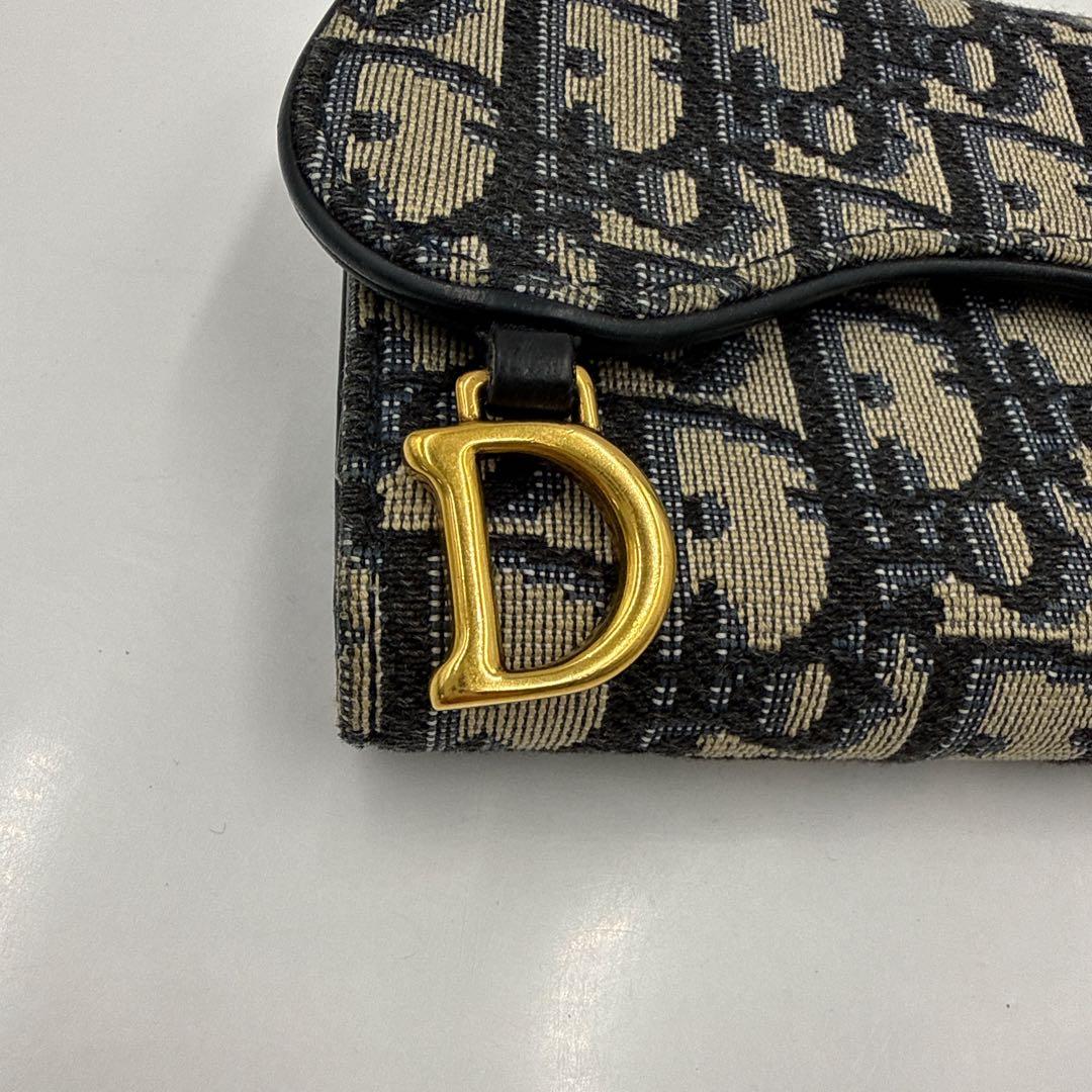 DIOR ディオール トロッター オプリーク サドル 3つ折り コンパクト財布