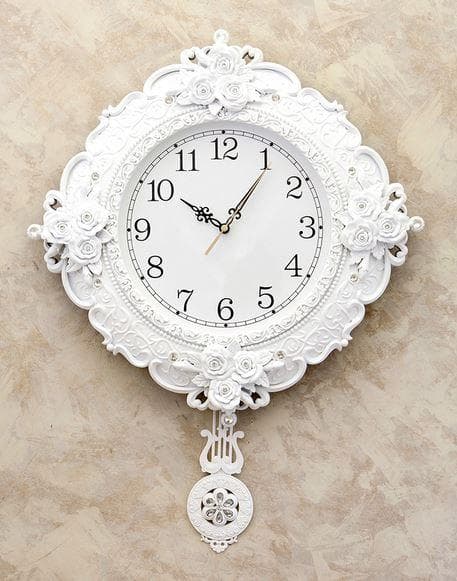 壁掛け時計 ウォールクロック サンタ マリア ホワイト LS-B8216S-WH