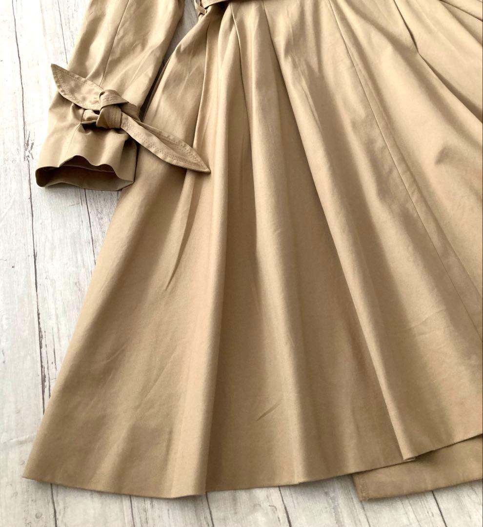 良品★ TOCCA トッカ トレンチコート ミディロング　リボンベルト　Aライン