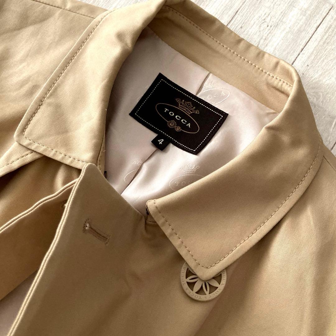 良品★ TOCCA トッカ トレンチコート ミディロング　リボンベルト　Aライン