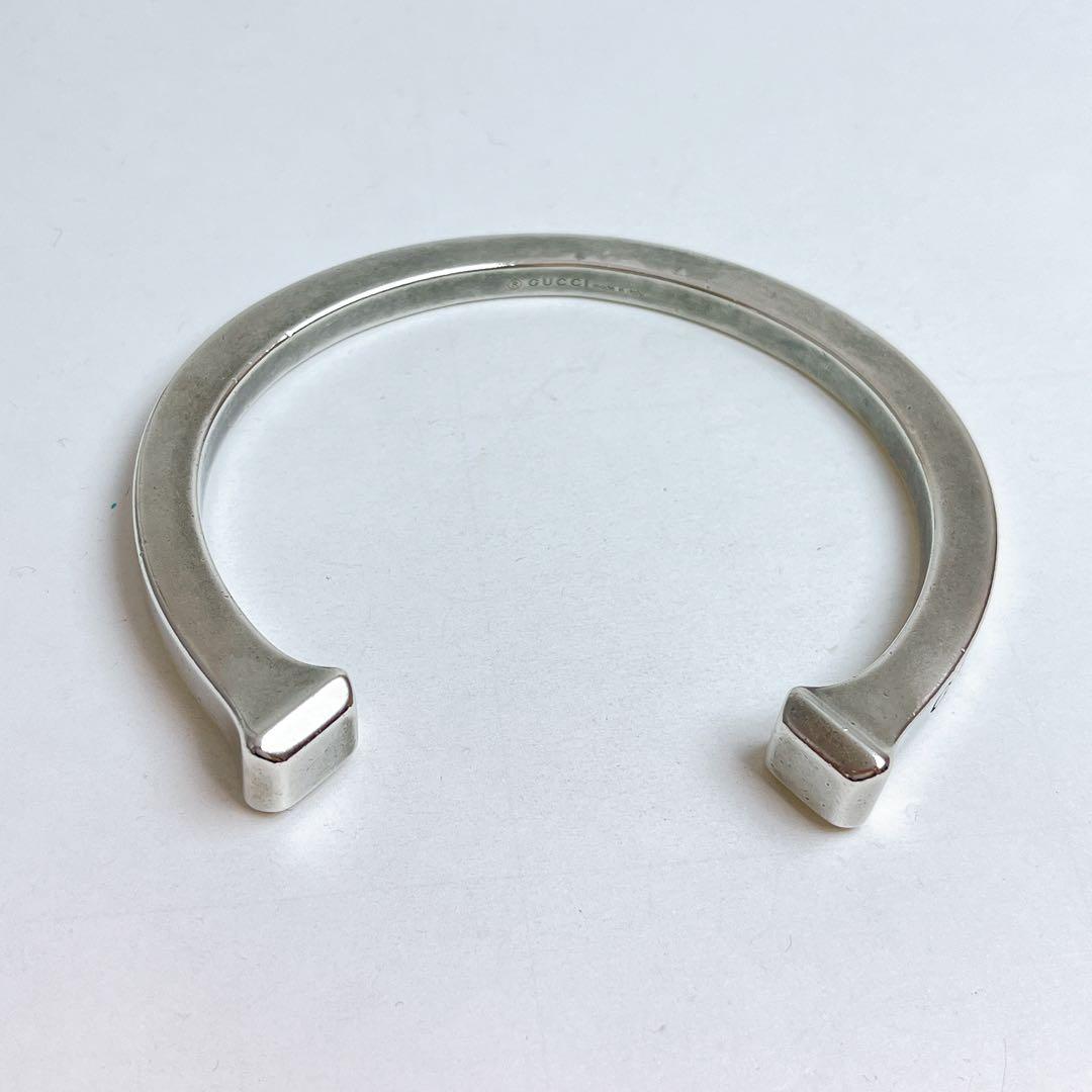 グッチ　釘モチーフ　ネイル　ワイド　バングル　925