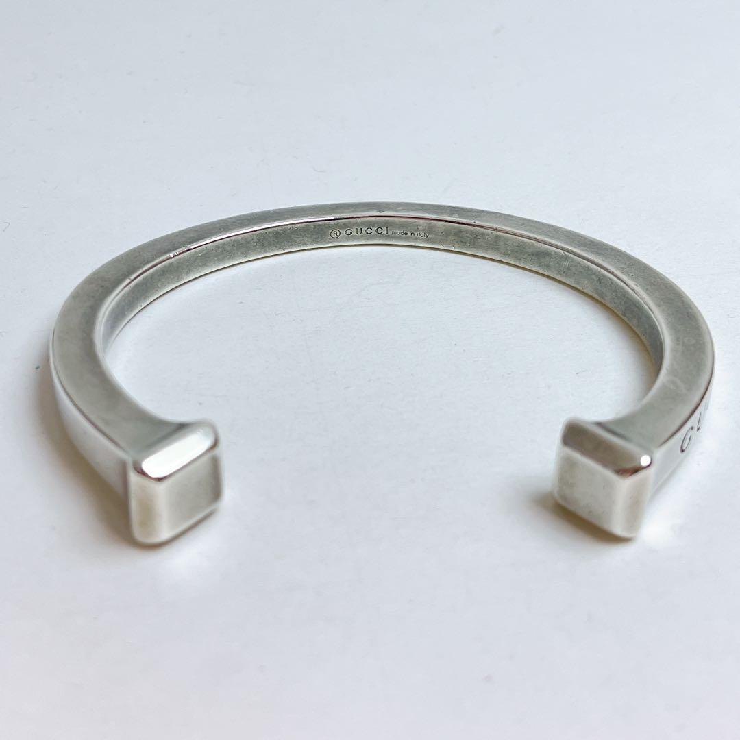 グッチ　釘モチーフ　ネイル　ワイド　バングル　925