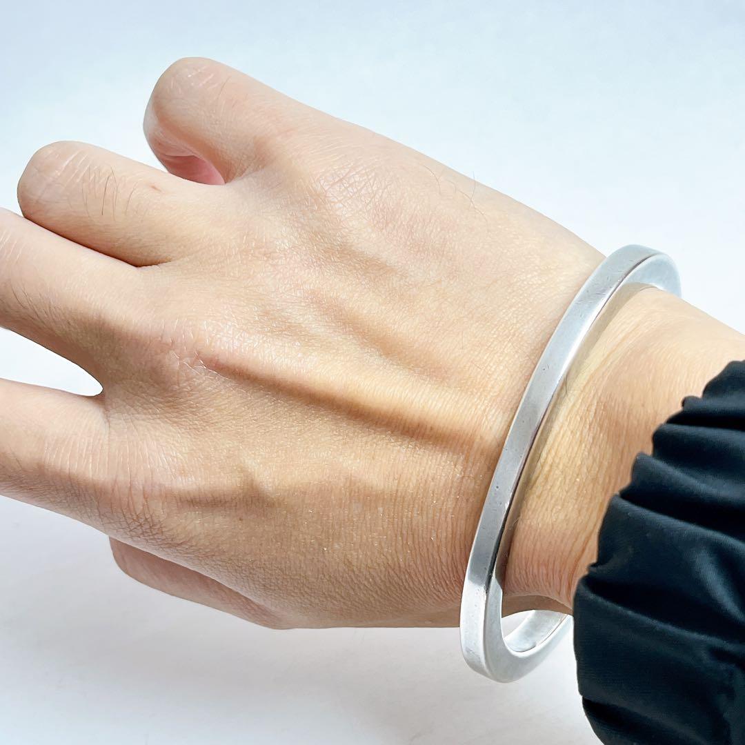 グッチ　釘モチーフ　ネイル　ワイド　バングル　925