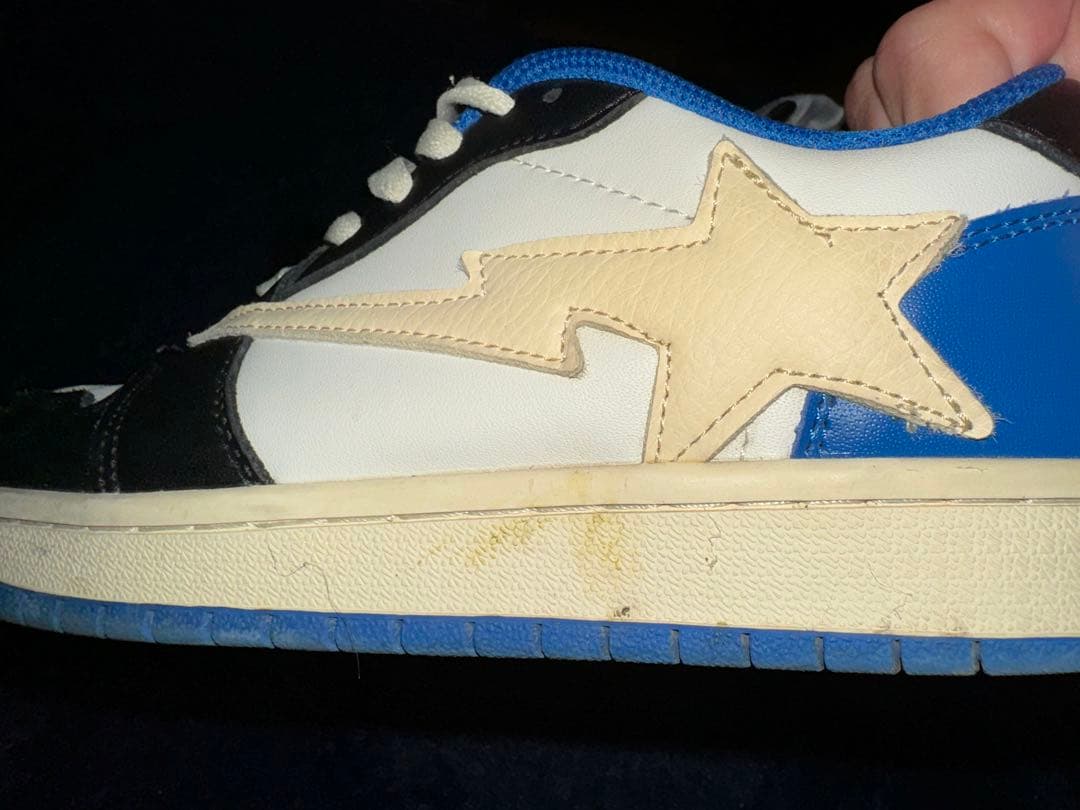W*?様 BAPESTA Jordan 1 TRAVIS indigo stud