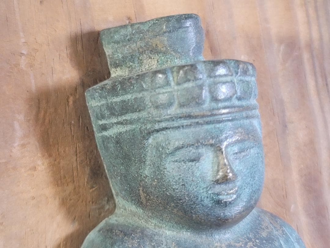 仏教美術 掛仏 銅製 木製台付 DT428