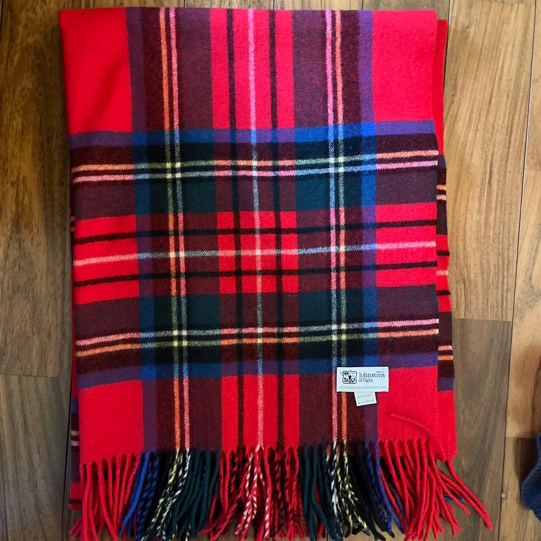 Johnstons マフラー　カシミヤ　ストール　大判