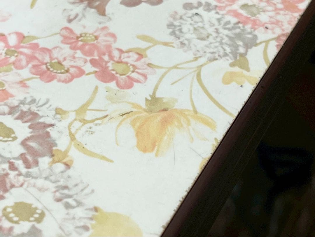 折りたたみテーブル 昭和レトロ 当時物 花柄 センターテーブル インテリア