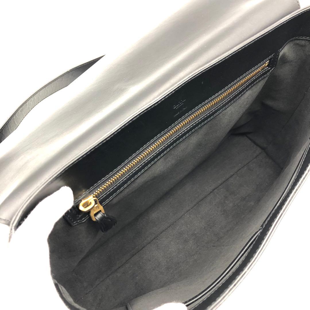 希少 極美品 ダンヒル ラゲッジキャンバス ショルダーバッグ レザー ブラック