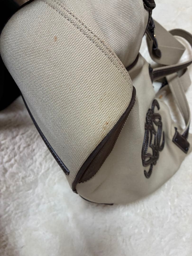 LOEWEトートバッグ2WAYショルダー キャンバス/レザー