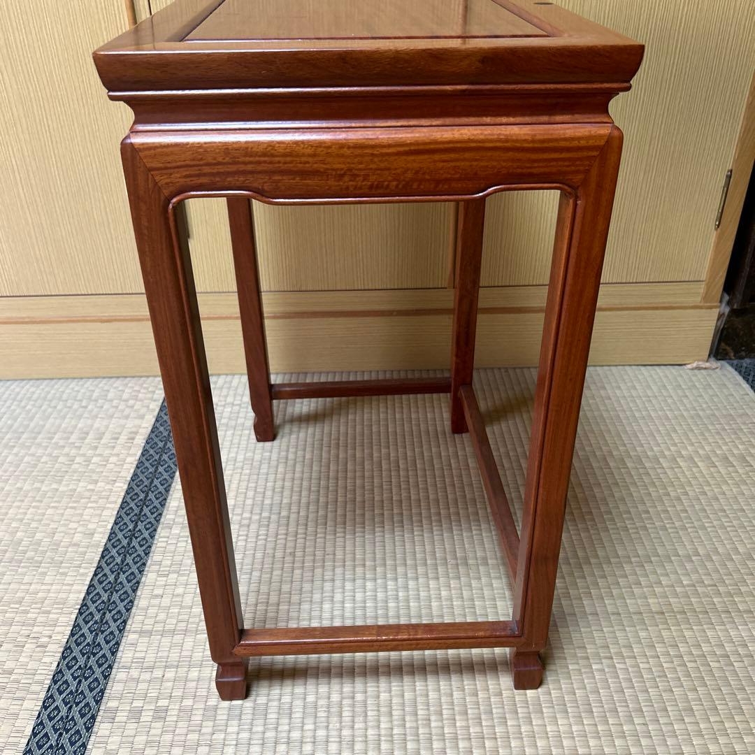 【値下げ】2セット　アンティーク　花台テーブル　花梨　シノワズリ 韓流
