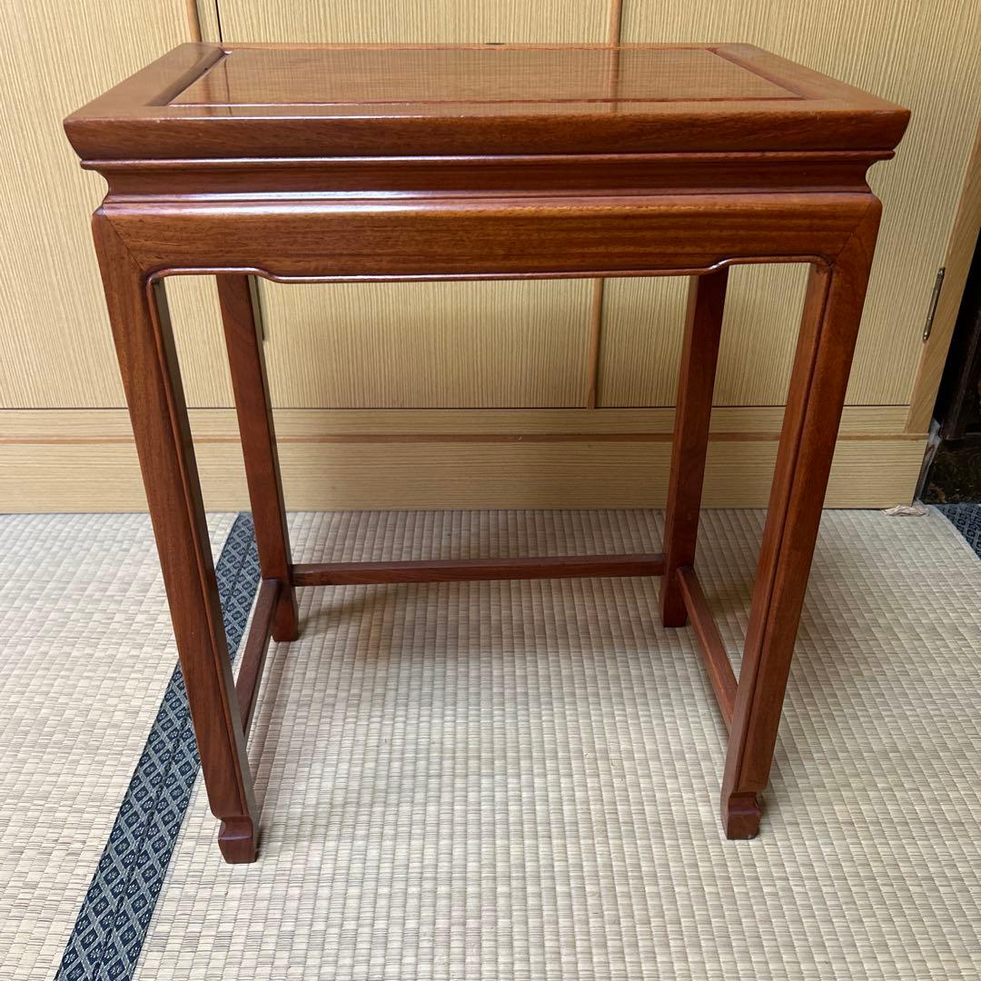 【値下げ】2セット　アンティーク　花台テーブル　花梨　シノワズリ 韓流