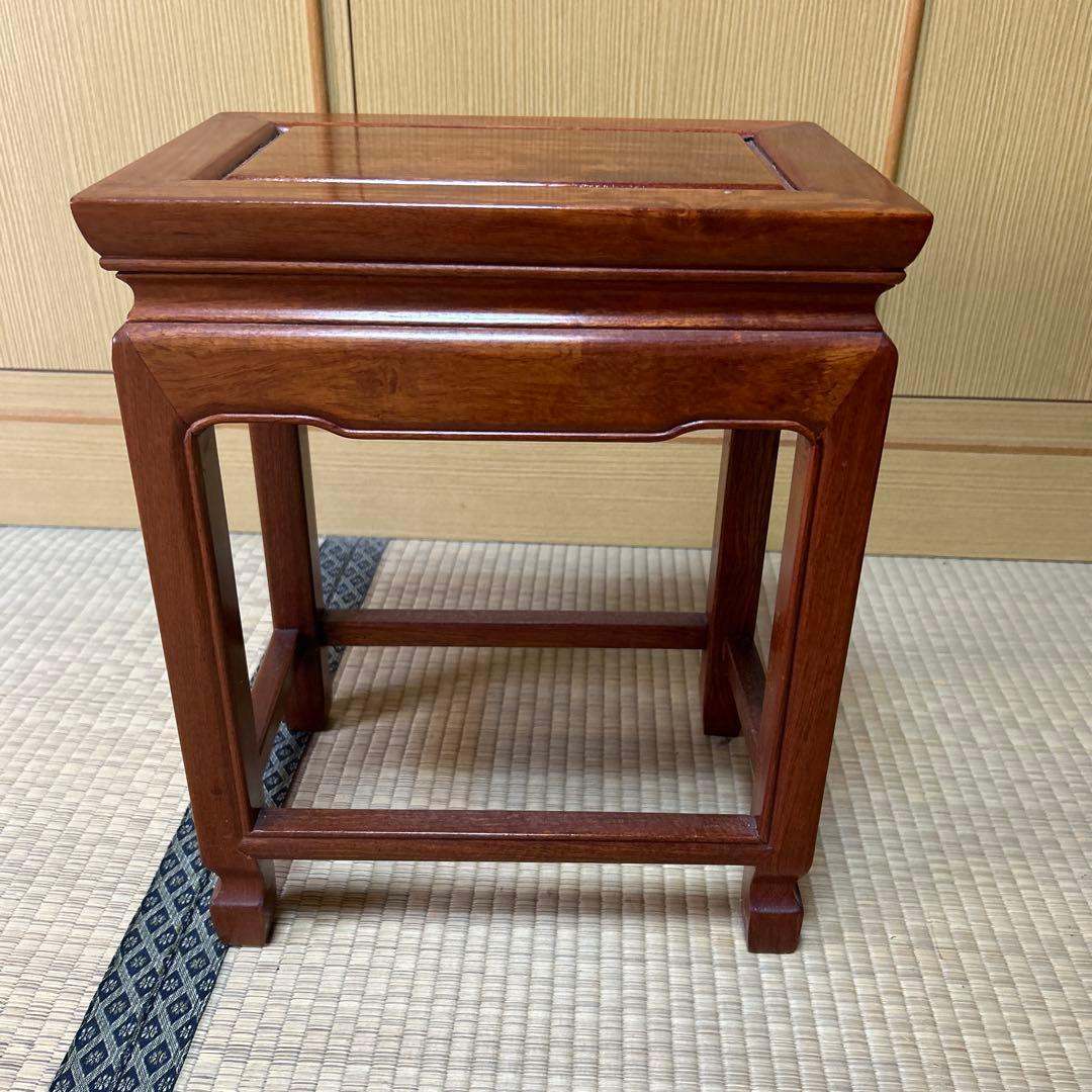 【値下げ】2セット　アンティーク　花台テーブル　花梨　シノワズリ 韓流