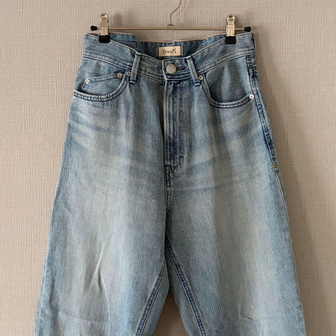 美品*YANUK ヤヌークLEAレアボーイズストレートデニム ジーンズ 匿名配送