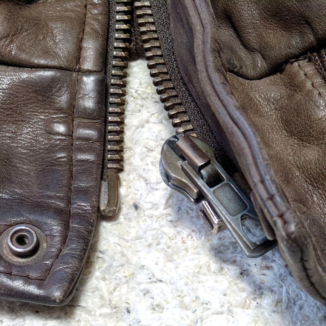 値下げ中2-2 90s古着VINTAGEレザージャケット　ライナー付き