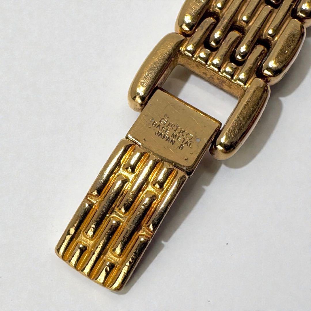 SEIKO　エクセリーヌ　腕時計　7Pダイヤ　和紙文字盤　ゴールド　金　可動品