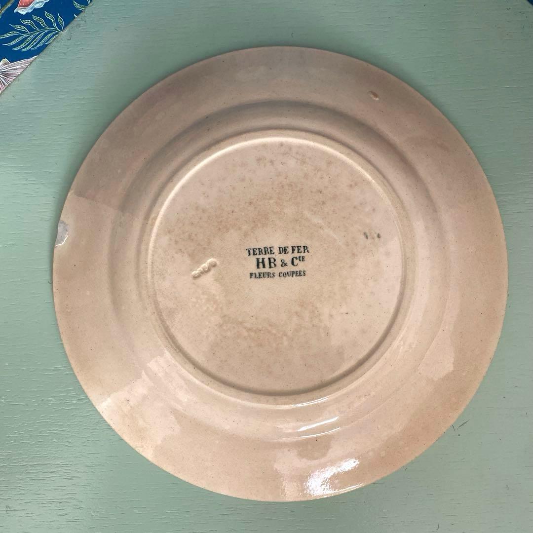 フランス アンティーク ショワジールロワ 切り花　平皿プレート【要確認】C