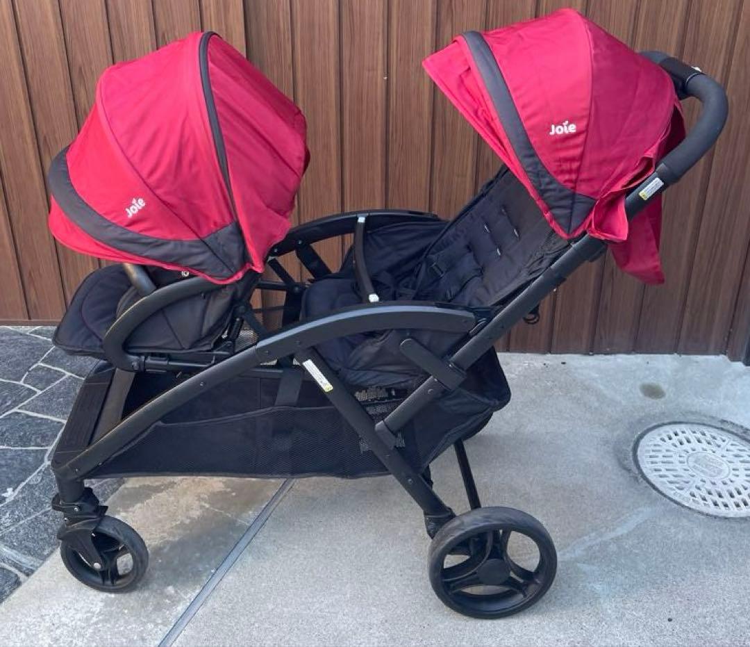 ま*ち様 KATOJI Joie エヴァライトデュオ 2人乗りベビーカー レッド