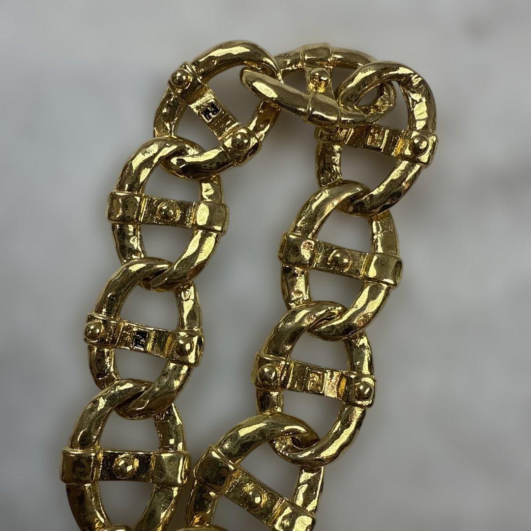 FENDIフェンディ　希少デザイン　ゴールドブレスレット　美品