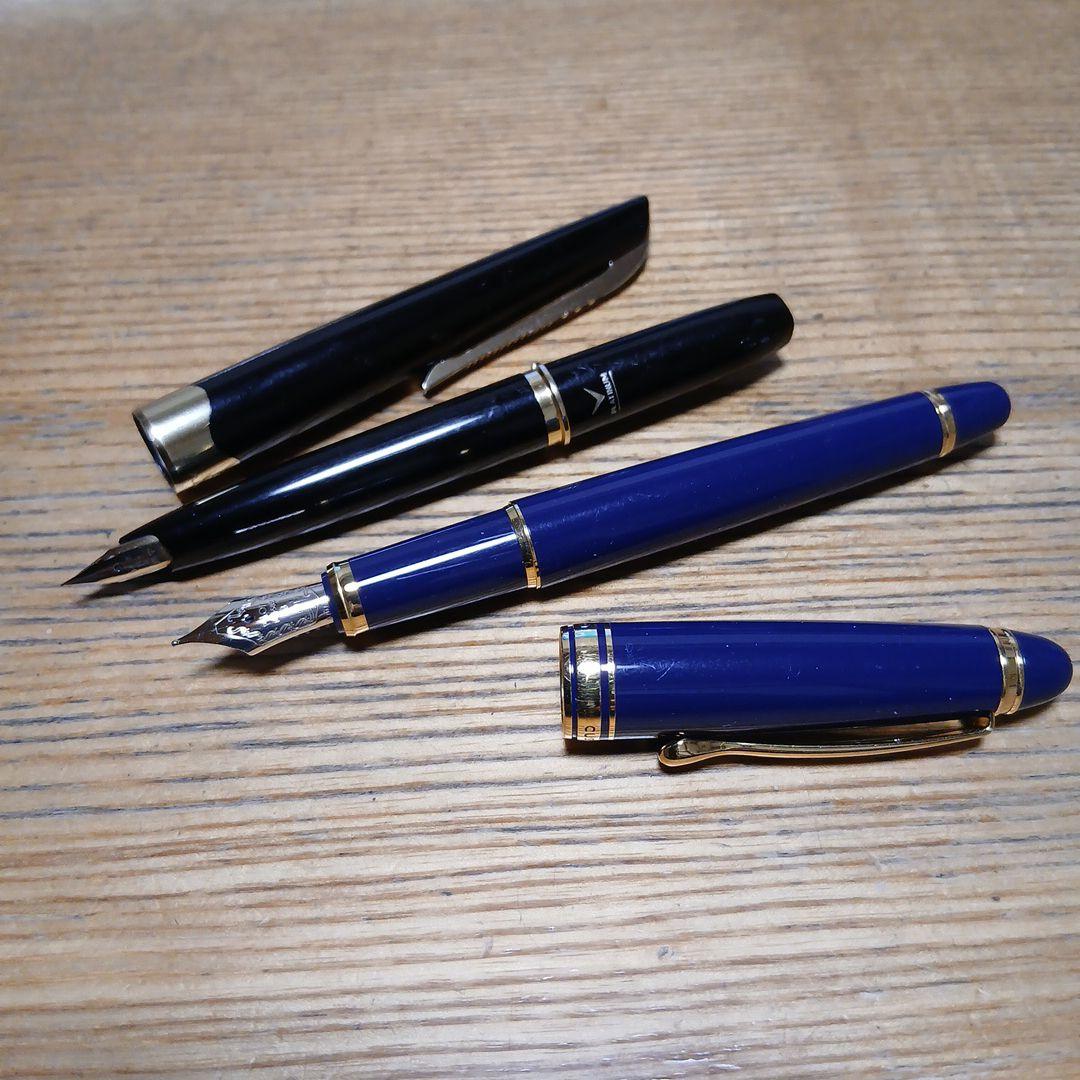 な*べ様 【14金】PILOT、プラチナ万年筆 【ジャンク品】2本セット【14K