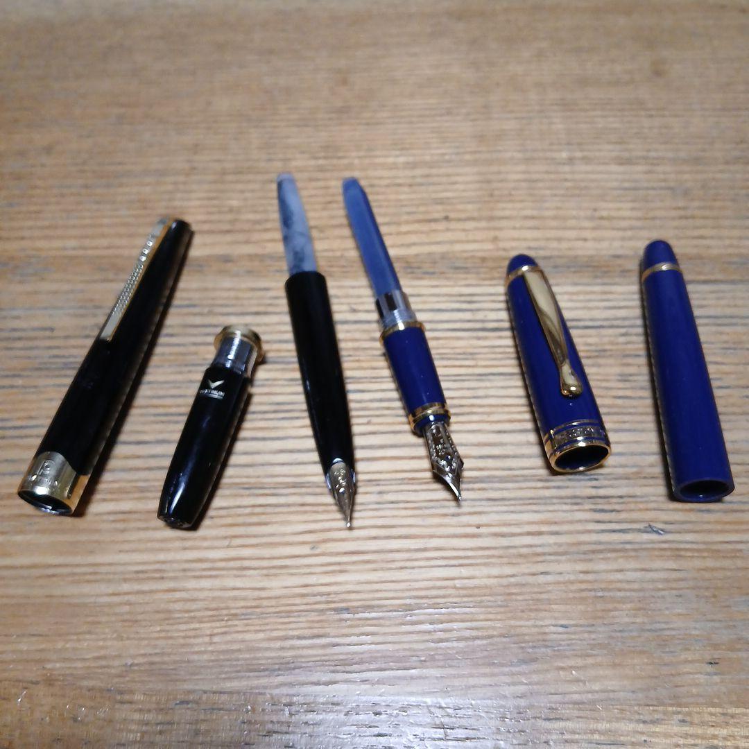 な*べ様 【14金】PILOT、プラチナ万年筆 【ジャンク品】2本セット【14K