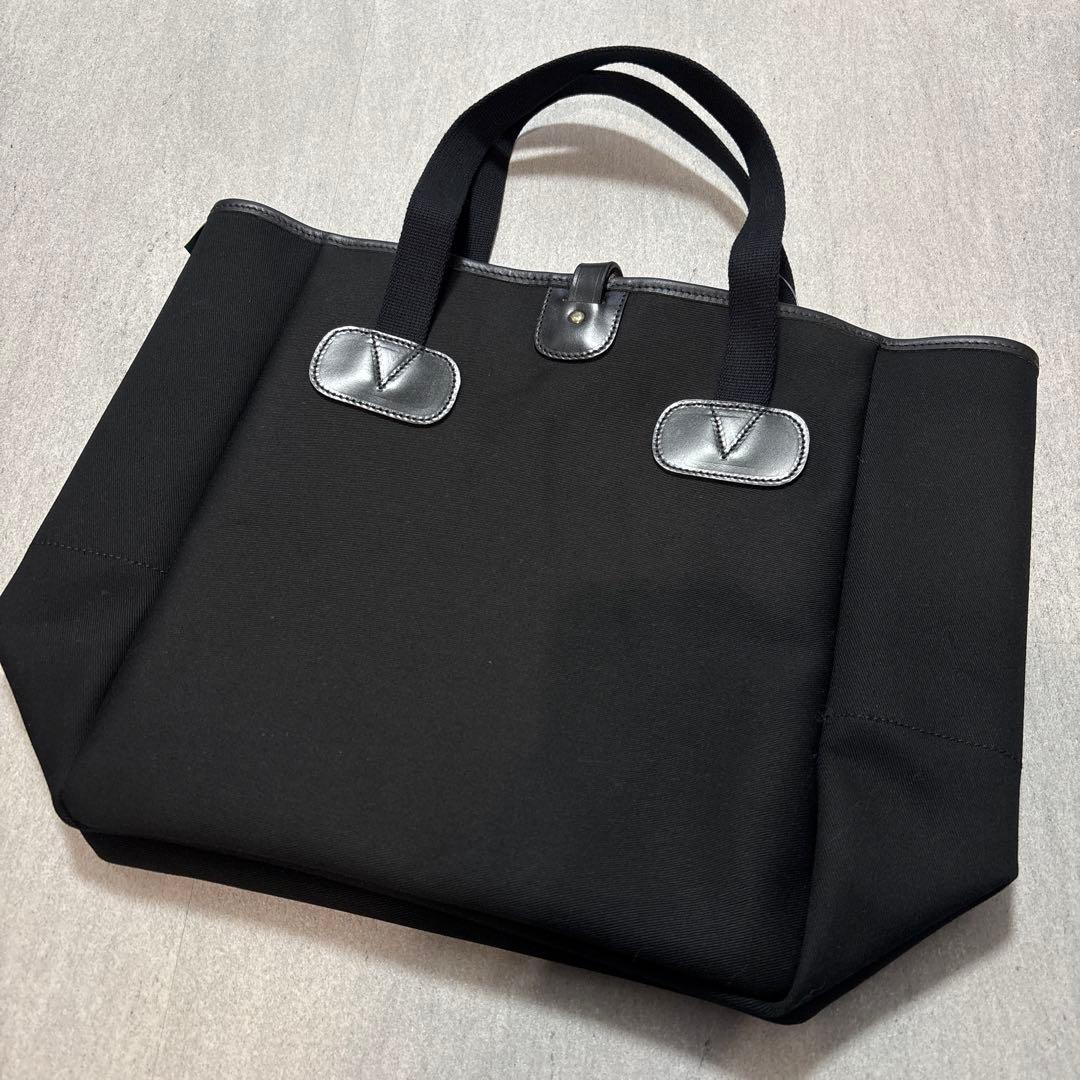 Brady ブラックキャンバストートバッグ Made in England