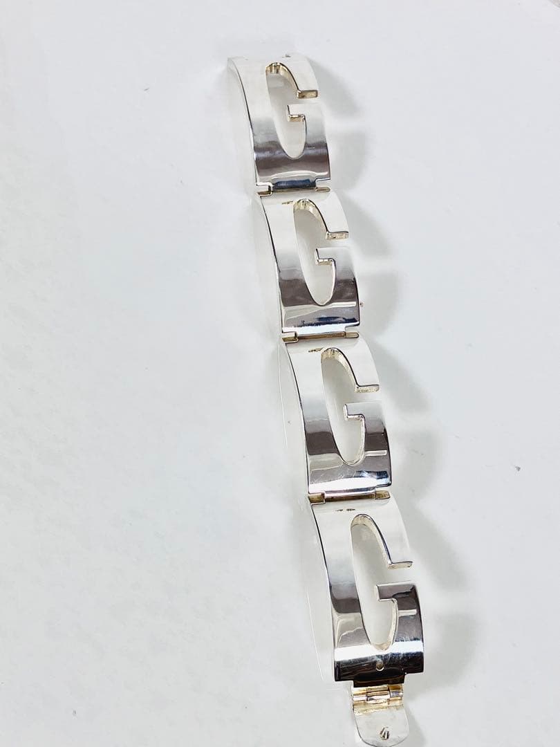 【超美品】GUCCI Gロゴブレスレット（実寸17cm）男女兼用 シルバー925
