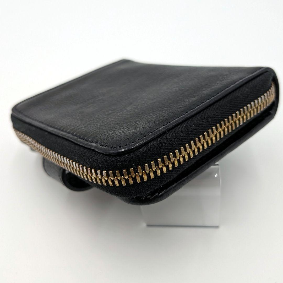 IL BISONTE イルビゾンテ 二つ折り財布 本革 黒 ユニセックス