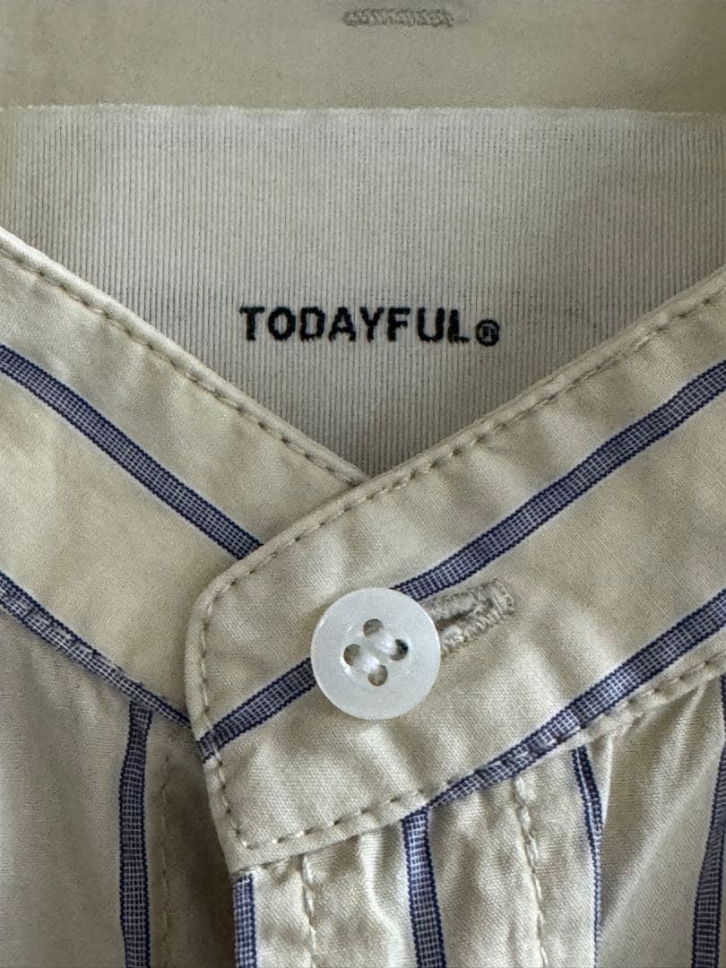 TODAYFUL ストライプオーバーシャツ