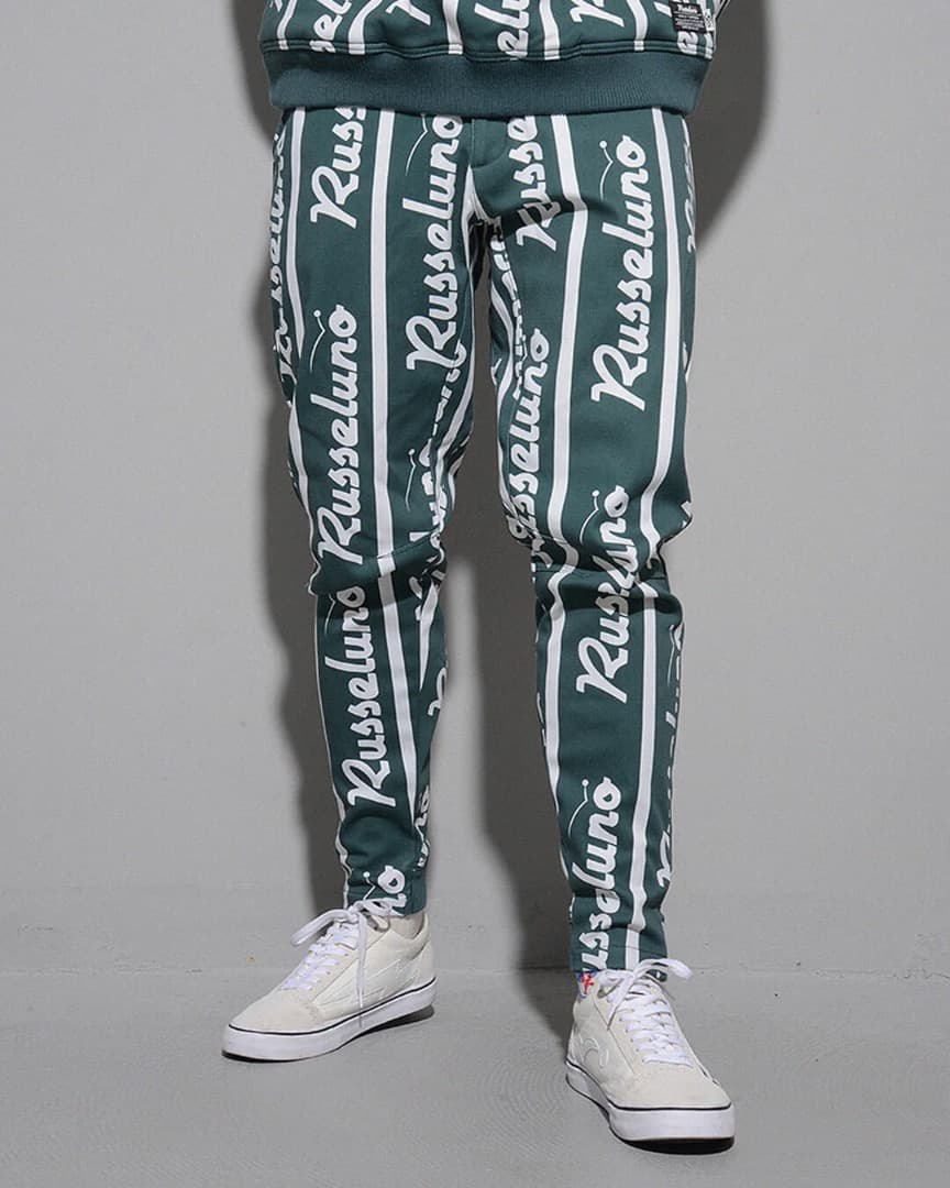 【size5】秋冬 定価35200円 ラッセルノ ボンディング ジョガーパンツ緑