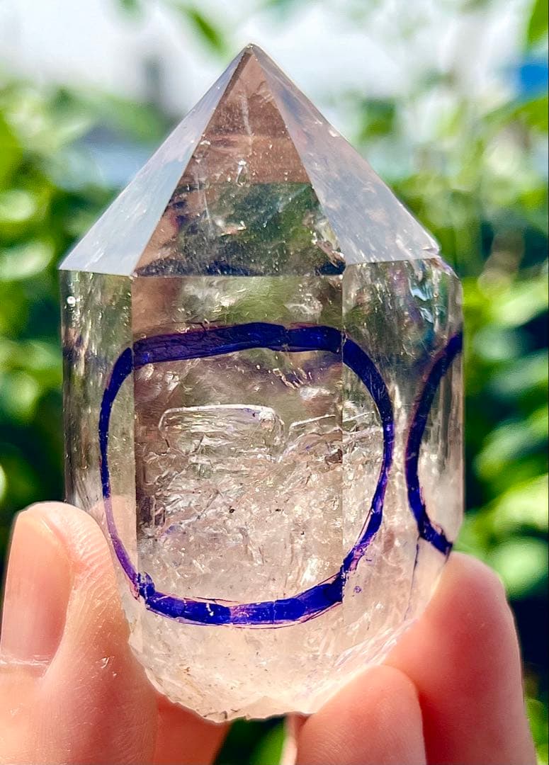 虹入り水入り　パキスタン産　エレスチャルクォーツ　原石水晶　天然石パワーストーン