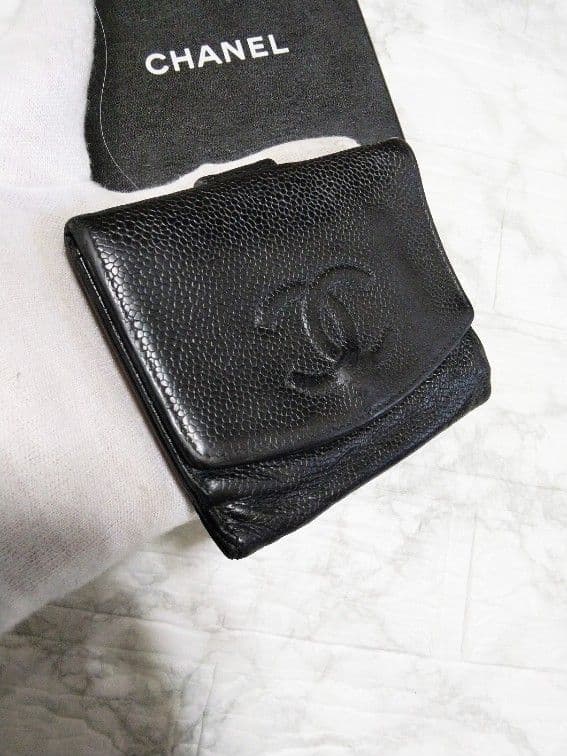 【綺麗】シャネル キャビア ココマーク 財布