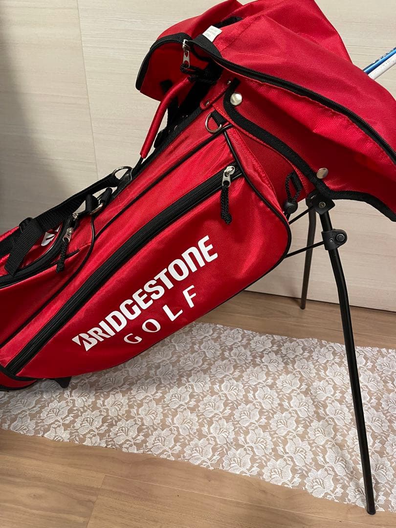 BRIDGESTONE ゴルフキャディバッグ 赤
