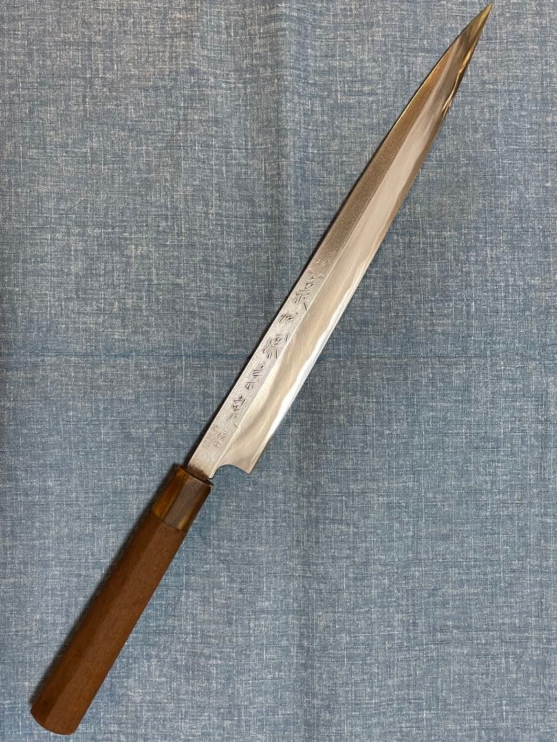堺　泉州源菊虎　極上本鍛錬　水牛柄　尺　柳刃包丁　28センチ　ヴィンテージ