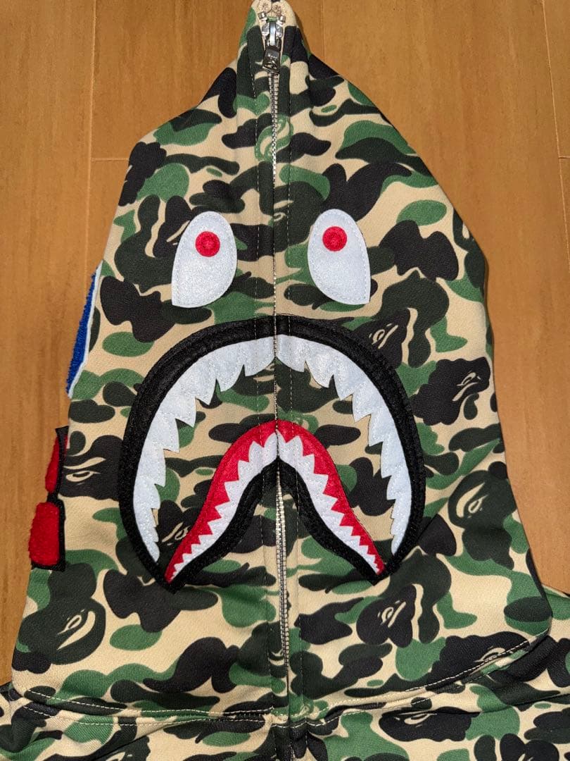 ★激レア★ APE abc camo green シャークパー カーLパーカー