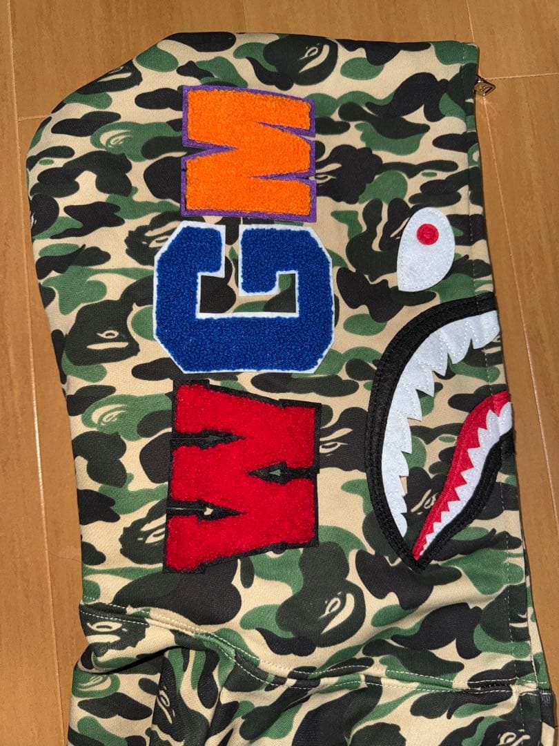 ★激レア★ APE abc camo green シャークパー カーLパーカー