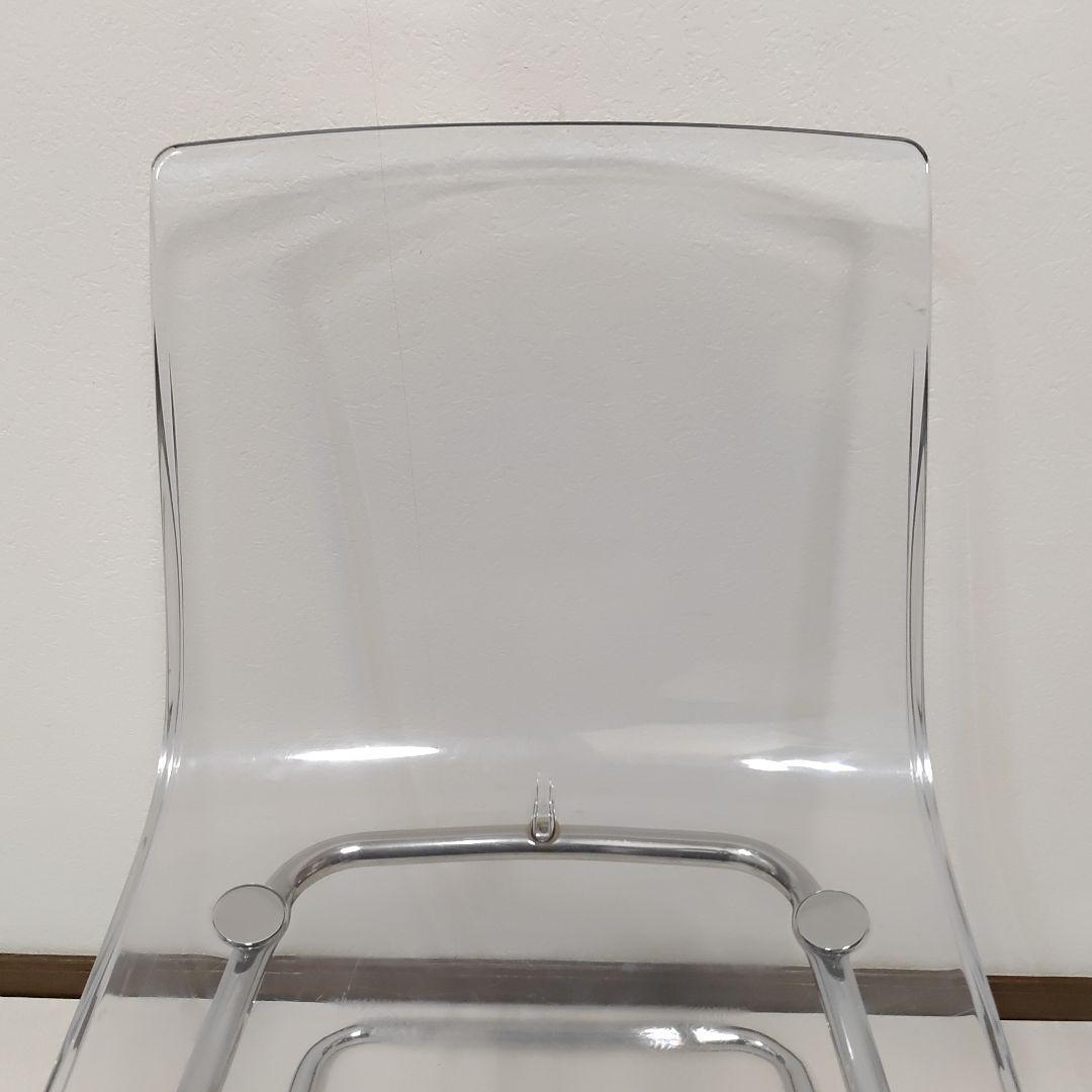 IKEA トービアスTOBIAS ダイニングチェア 透明椅子 クロムメッキ