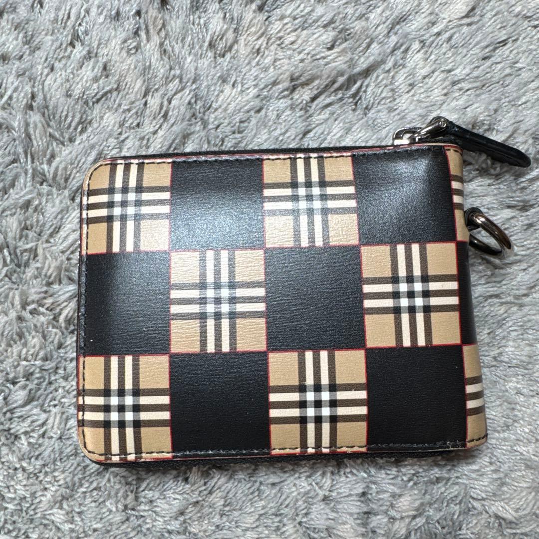 【現行】BURBERRY バーバリー 折り財布 ラウンドファスナー ノバチェック