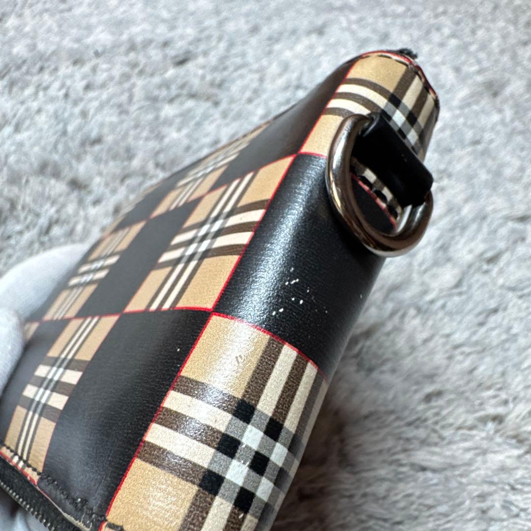 【現行】BURBERRY バーバリー 折り財布 ラウンドファスナー ノバチェック