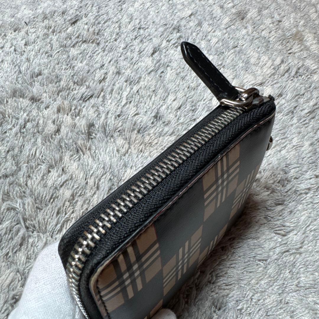【現行】BURBERRY バーバリー 折り財布 ラウンドファスナー ノバチェック