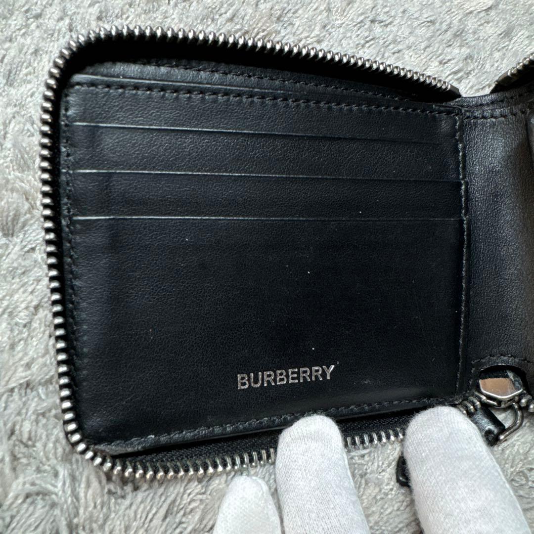 【現行】BURBERRY バーバリー 折り財布 ラウンドファスナー ノバチェック