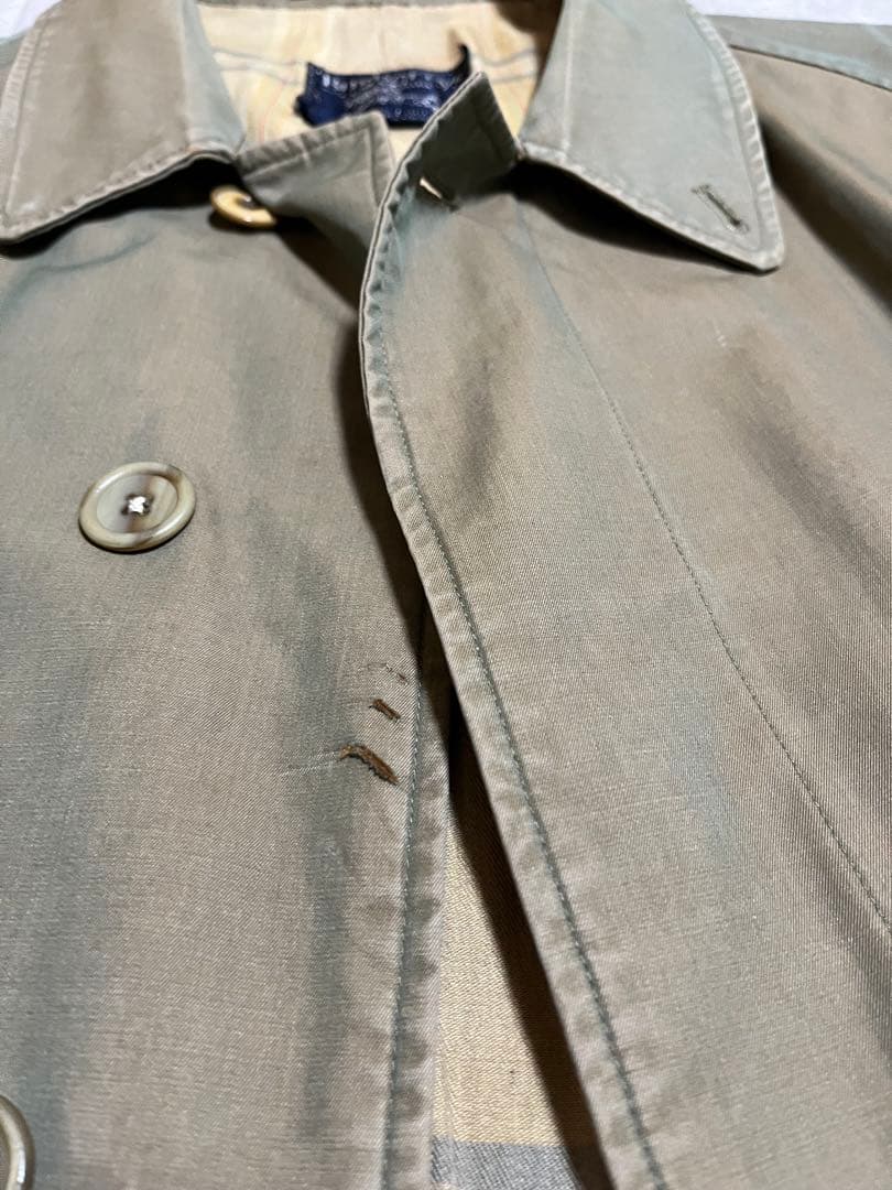 ビンテージ Burberry バーバリー 一枚袖 ステンカラーコート 玉虫