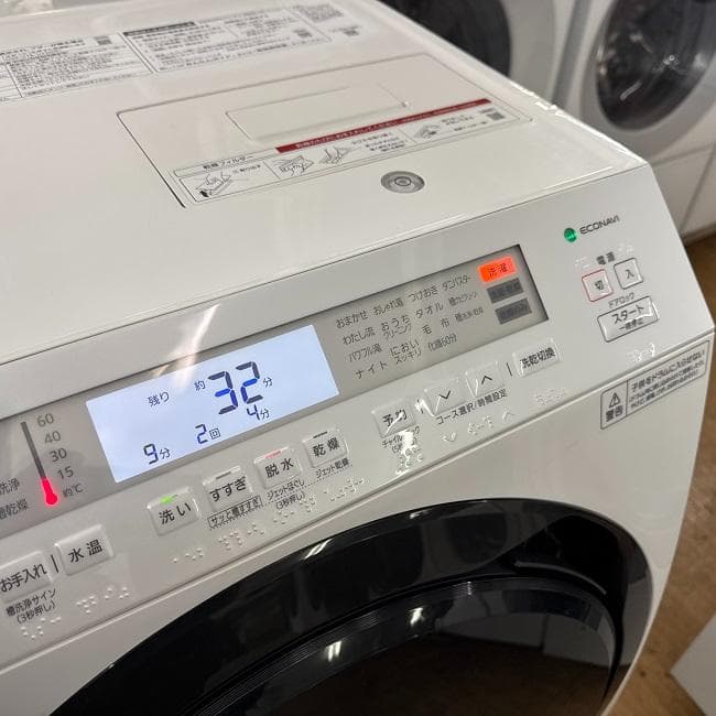 地域限定送料無料　美品 パナソニック ドラム式洗濯乾燥機 NA-VX800BL
