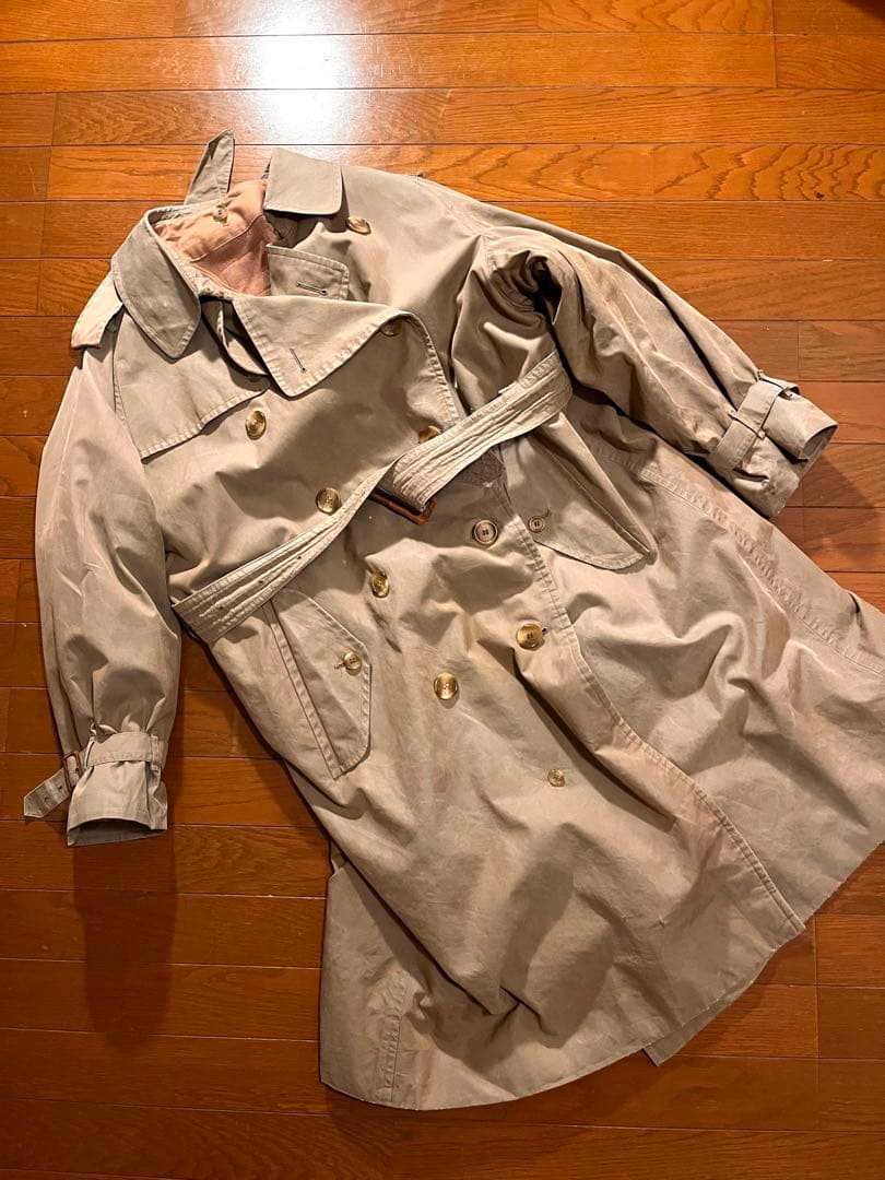 Burberryトレンチコート 一枚袖 ライナー完備 英国製 70s 80s