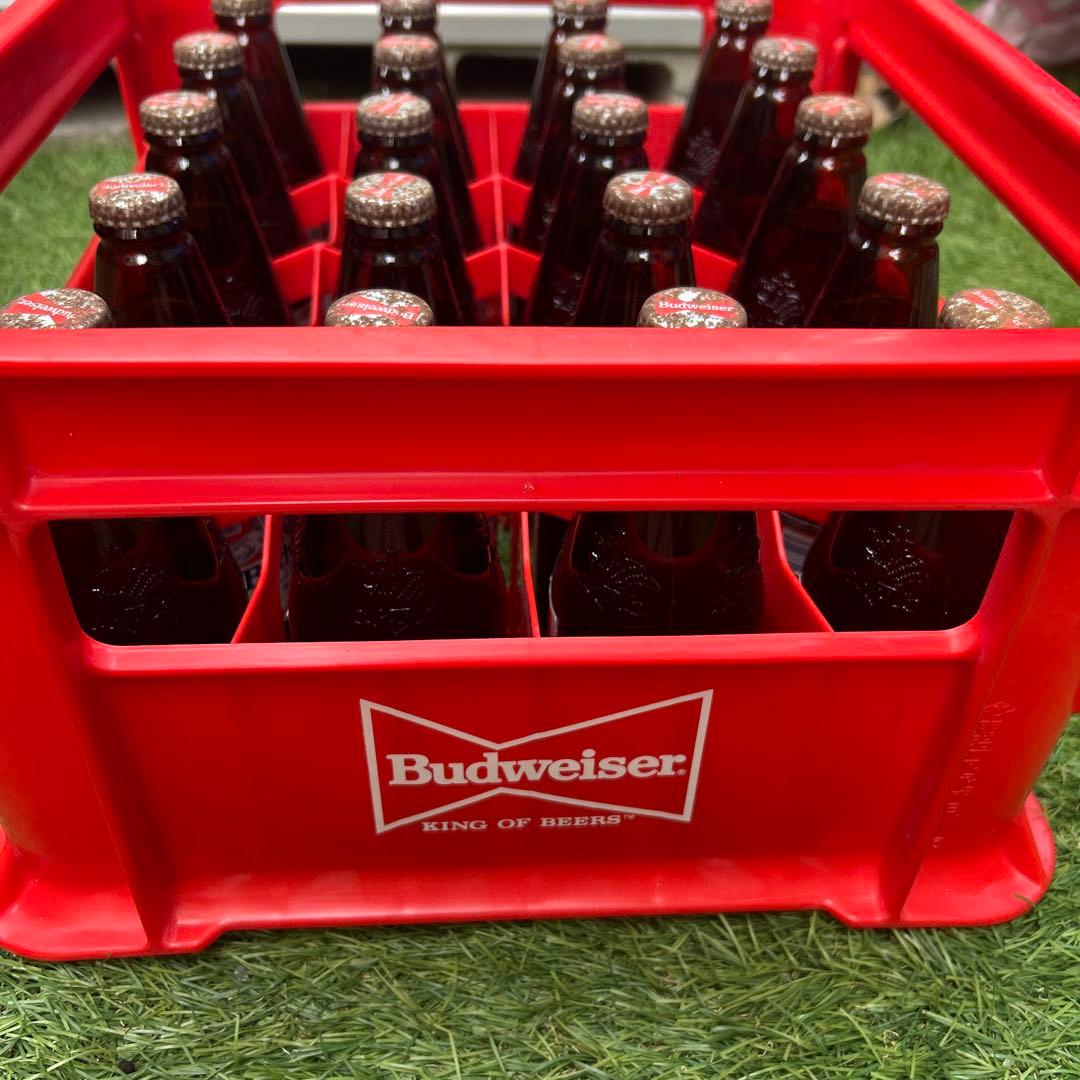 30年以上前の瓶ビール　Budweiser ケース　20本セット　古酒　希少