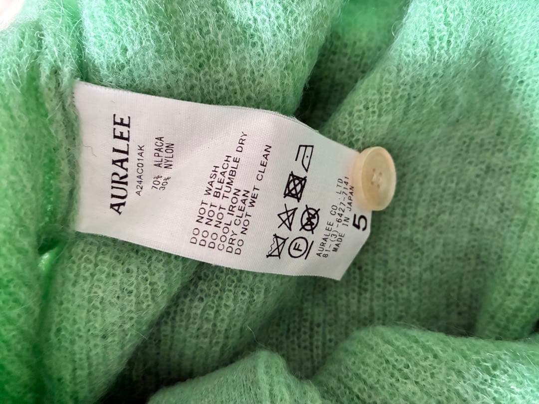トップス AURALEE 24AW BABYSURI ALPACA SHEER KNIT
