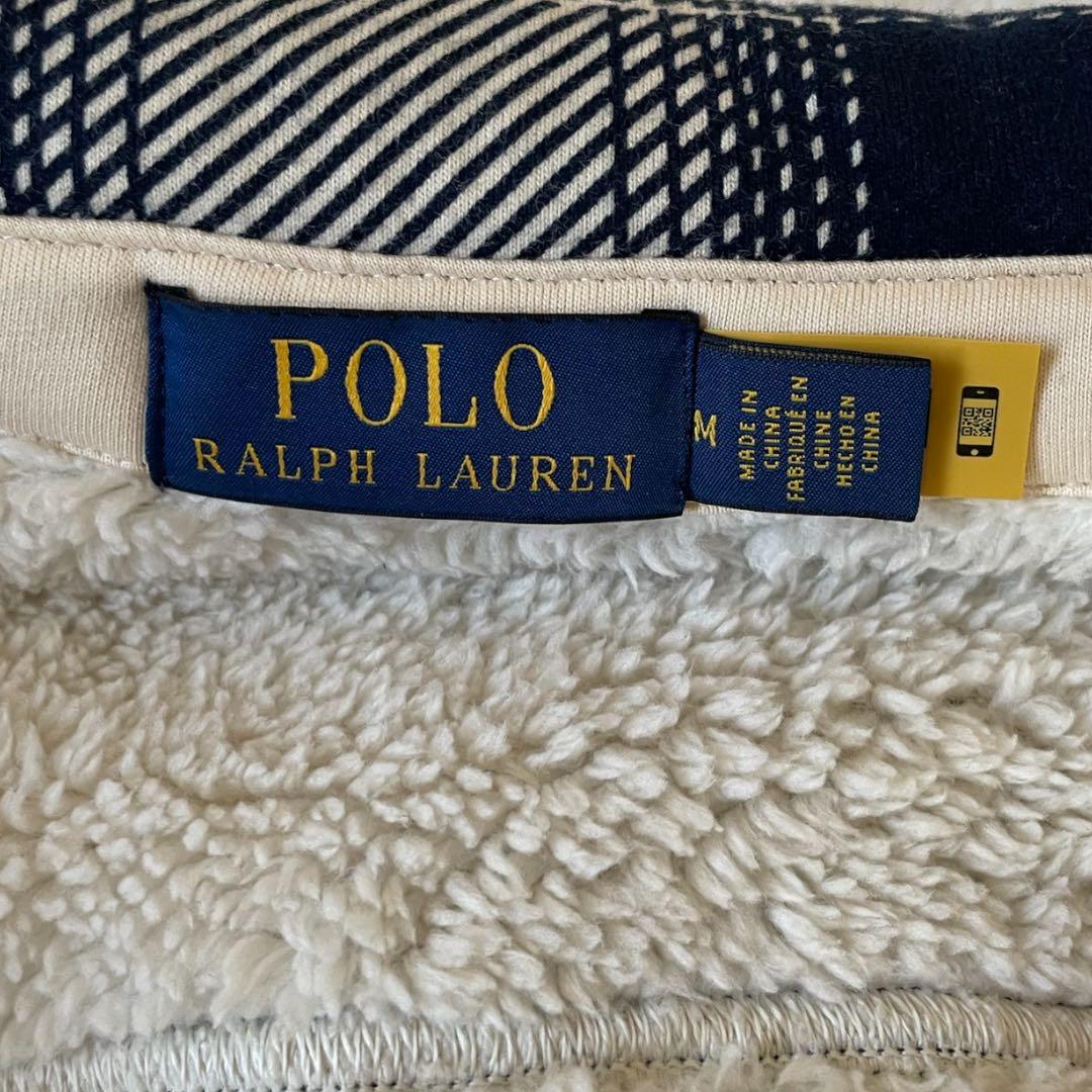 美品 RALPH LAUREN ラルフローレン 裏ボア チェック ジャケット M