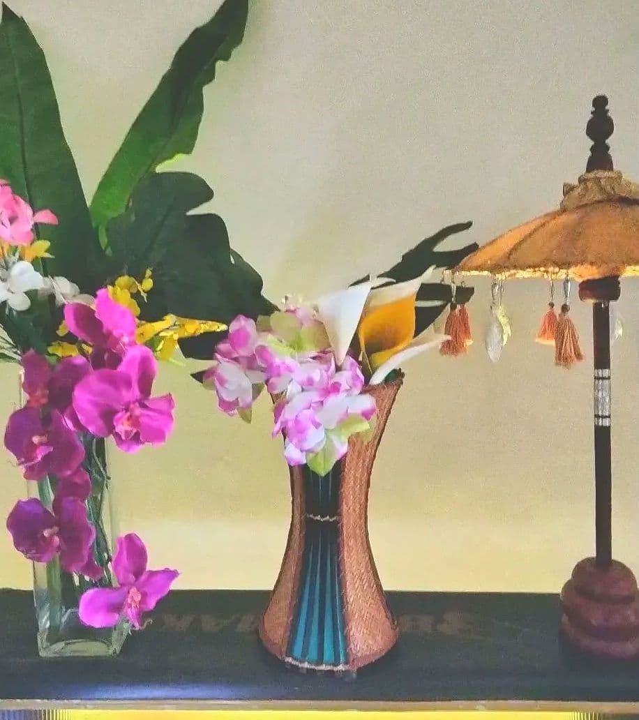 ★Hiroass★asian interior ★Glass＆Flowerset