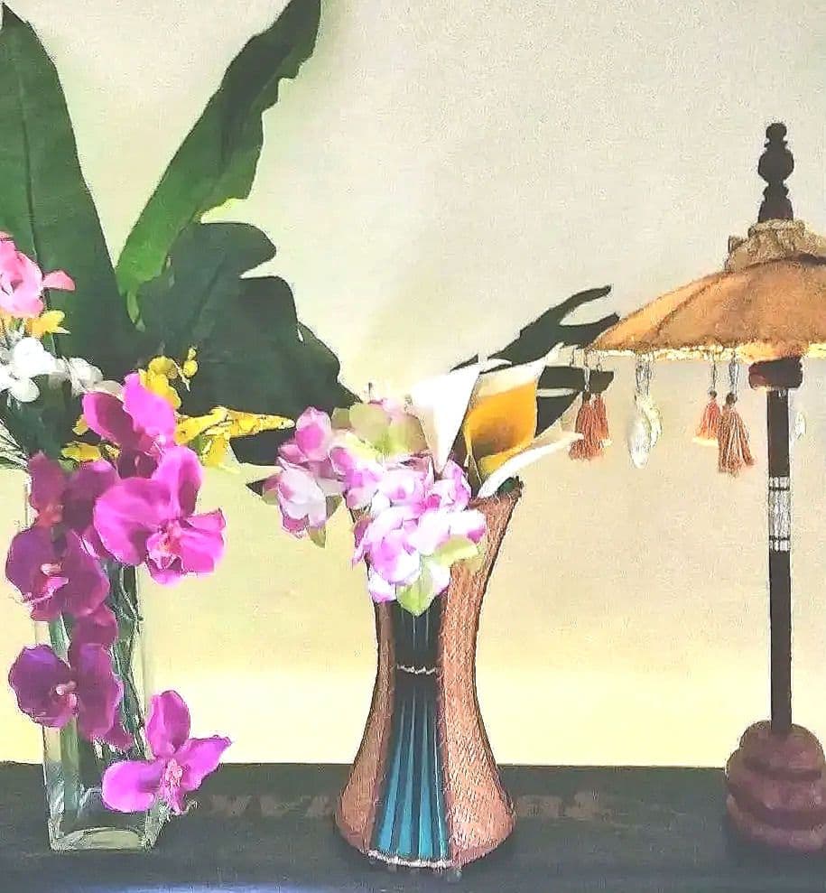 ★Hiroass★asian interior ★Glass＆Flowerset