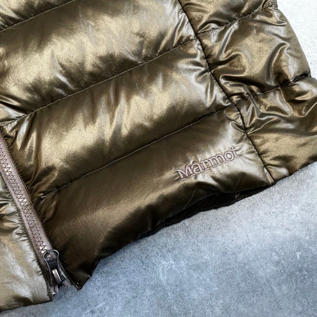 【美品】Marmot マーモット ロング ダウンコート レディース L カーキ